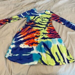 Vibrant Tie-Dye Kids Dress